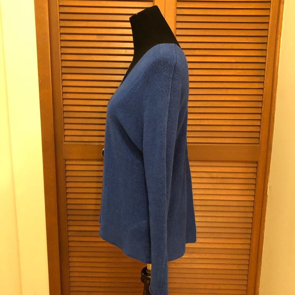 Vince blue long sleeve linen sweater XS - Picture 2 of 7